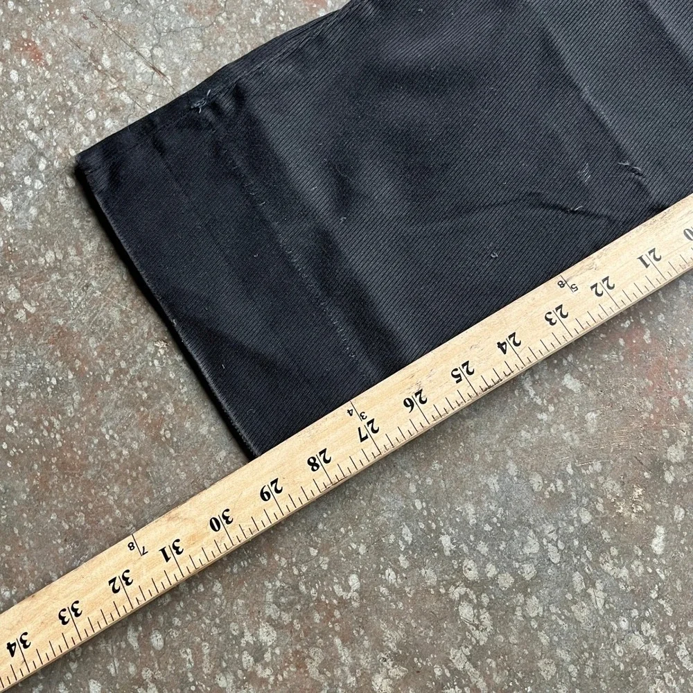 Vintage 50s 60s Black Striped Buckle Back Workwear Pants Talon Zipper 28x29 - Picture 8 of 11